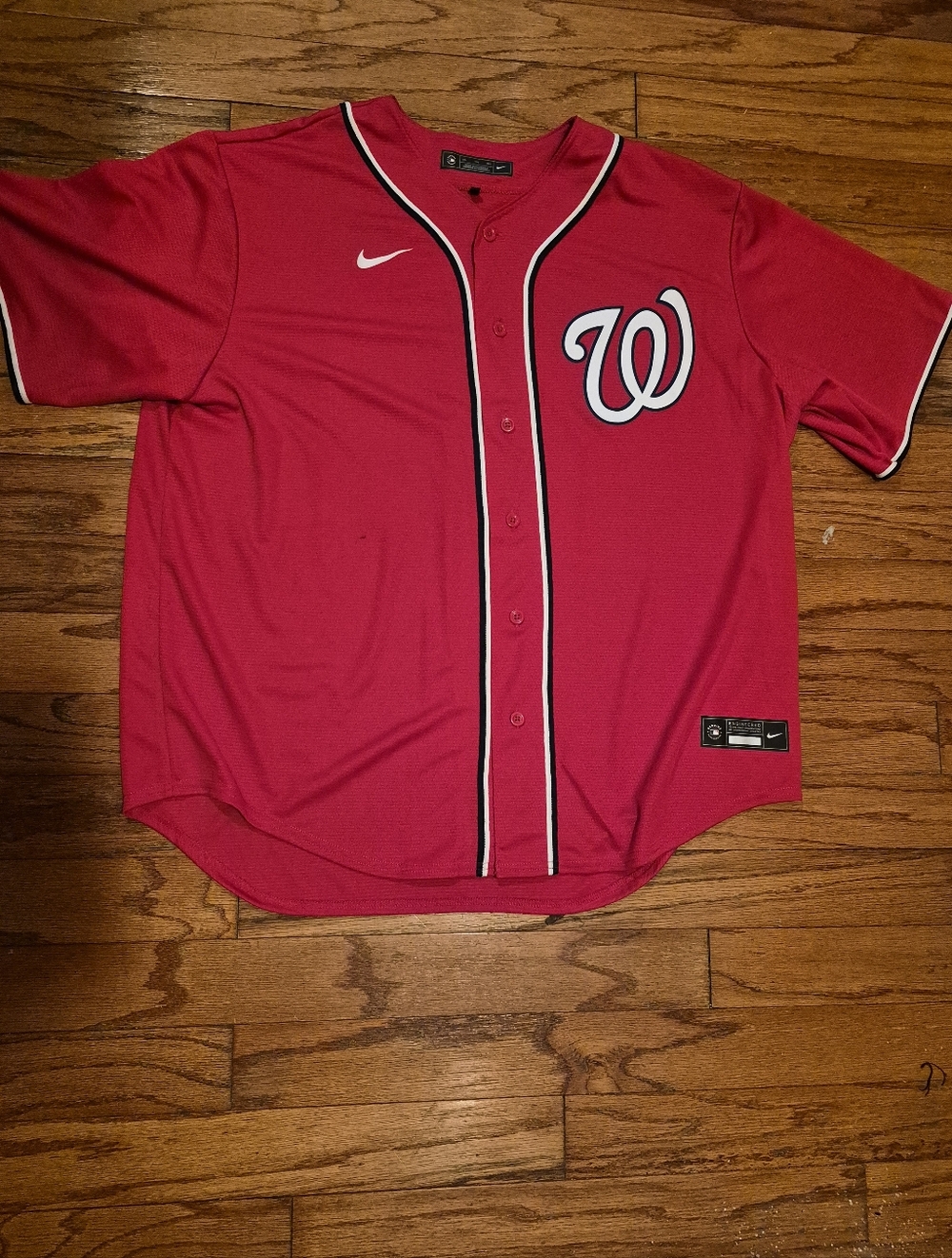 Washington Nationals Juan Soto Mens Sz 2XL Nike Button Up Baseball Jersey